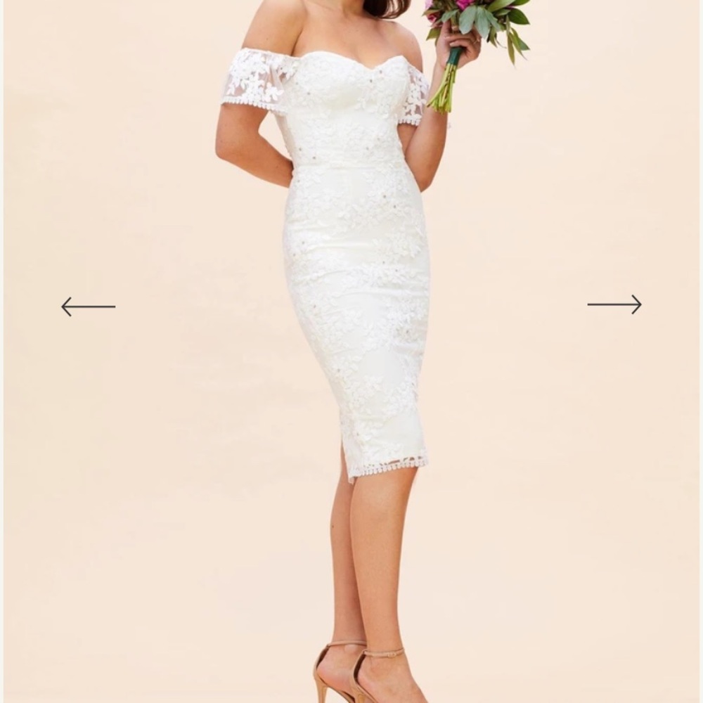 Dress The Population White Tara Dress